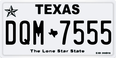 TX license plate DQM7555