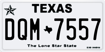 TX license plate DQM7557