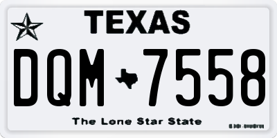 TX license plate DQM7558