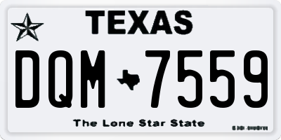 TX license plate DQM7559