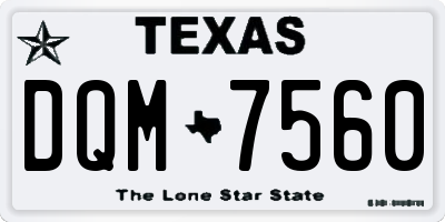 TX license plate DQM7560
