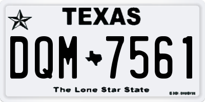 TX license plate DQM7561