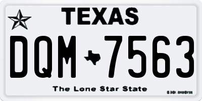 TX license plate DQM7563