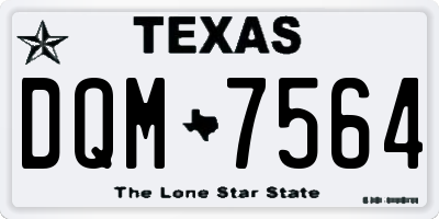 TX license plate DQM7564