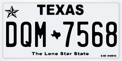TX license plate DQM7568