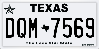 TX license plate DQM7569