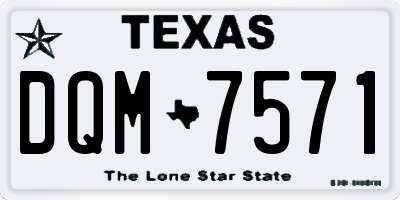 TX license plate DQM7571