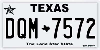 TX license plate DQM7572