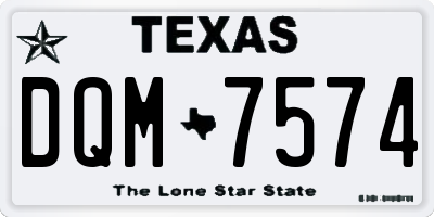TX license plate DQM7574