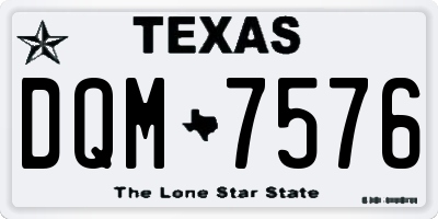 TX license plate DQM7576