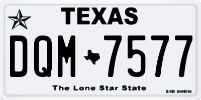 TX license plate DQM7577