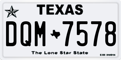 TX license plate DQM7578