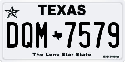 TX license plate DQM7579