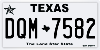 TX license plate DQM7582