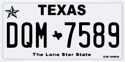TX license plate DQM7589