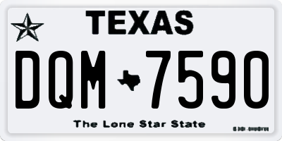 TX license plate DQM7590