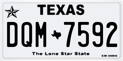 TX license plate DQM7592