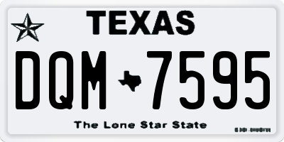 TX license plate DQM7595
