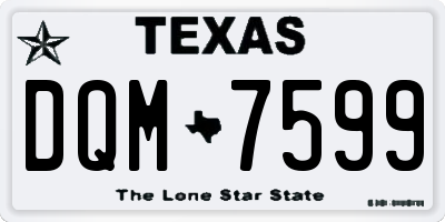 TX license plate DQM7599