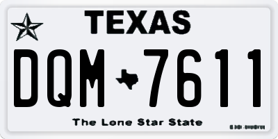 TX license plate DQM7611
