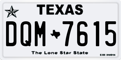 TX license plate DQM7615