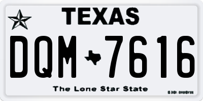 TX license plate DQM7616