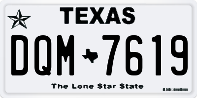 TX license plate DQM7619
