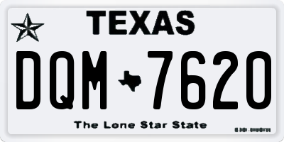 TX license plate DQM7620