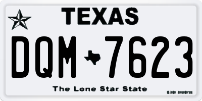 TX license plate DQM7623