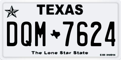 TX license plate DQM7624