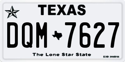 TX license plate DQM7627
