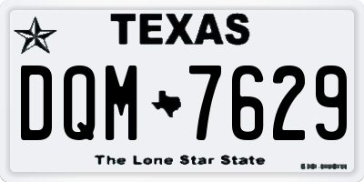 TX license plate DQM7629