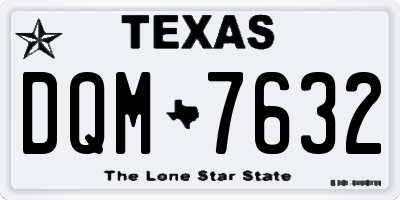 TX license plate DQM7632