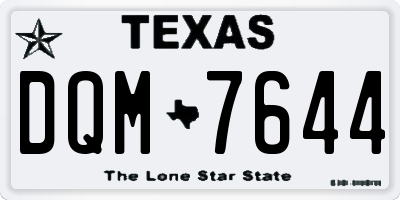 TX license plate DQM7644