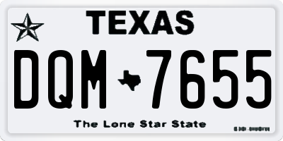 TX license plate DQM7655
