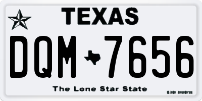 TX license plate DQM7656