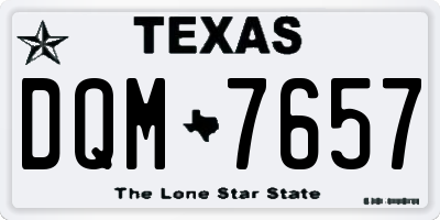 TX license plate DQM7657
