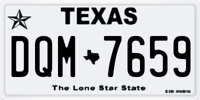 TX license plate DQM7659