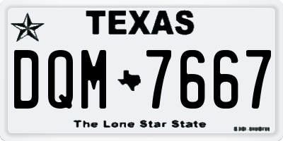 TX license plate DQM7667