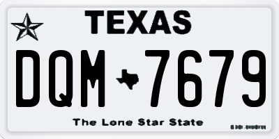 TX license plate DQM7679