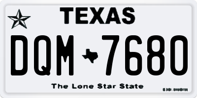 TX license plate DQM7680
