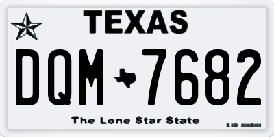 TX license plate DQM7682