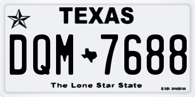 TX license plate DQM7688