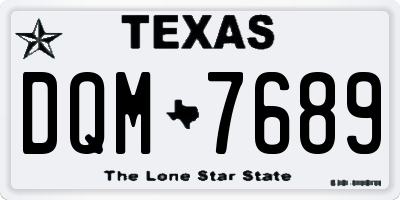 TX license plate DQM7689