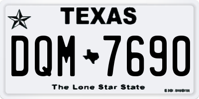 TX license plate DQM7690