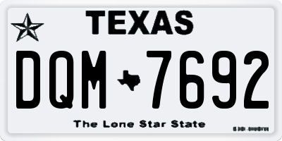 TX license plate DQM7692