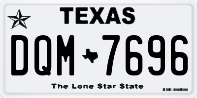 TX license plate DQM7696