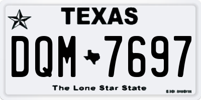 TX license plate DQM7697