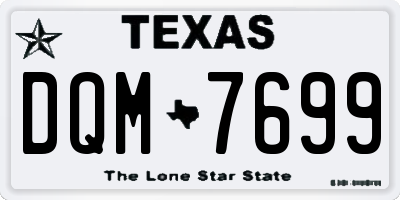 TX license plate DQM7699
