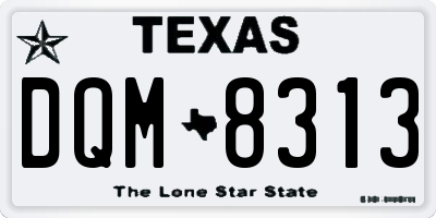 TX license plate DQM8313